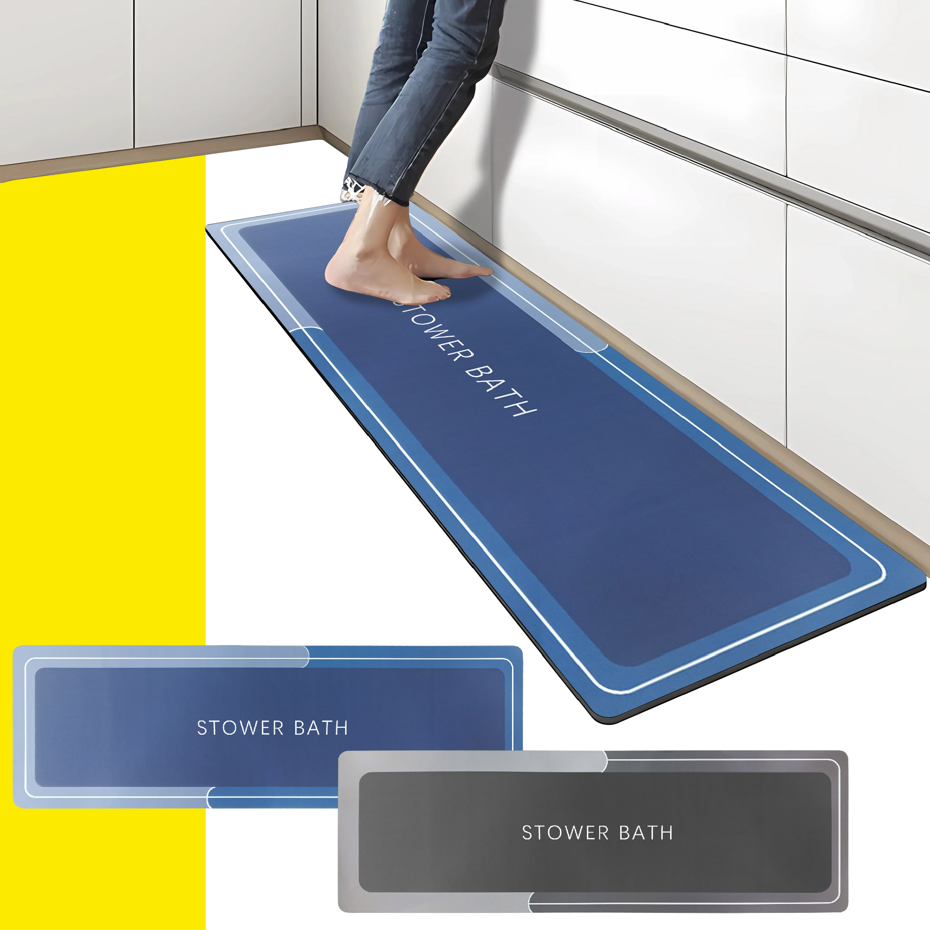 Miniatura 2 de Tapete Cocina Antideslizante Grande Azul